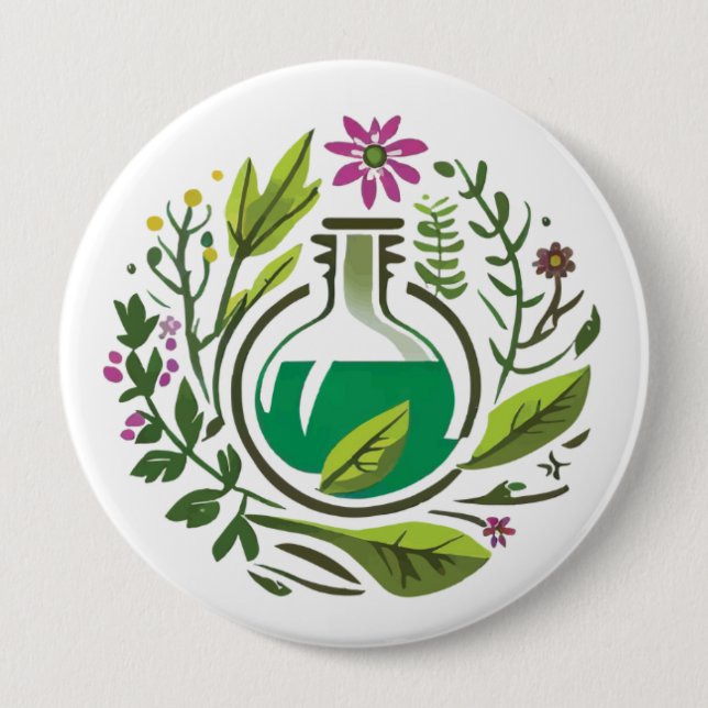 Herbal Medicine Button (Front)