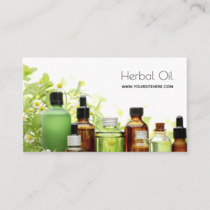 Herbal Oil E-Shop Site Vitamins Homaeopathic Business Card