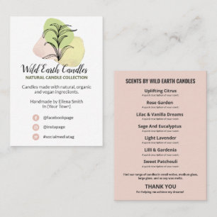 Herbal Organic Candle And Soap Product Range Card