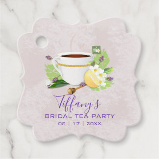 Herbal Tea with Lemon | Bridal Shower Favour Tags