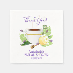 Herbal Tea with Lemon Bridal Shower Napkin