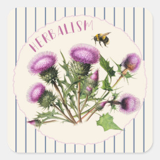 Herbalism Thistle Burdock Herbs Custom Stickers