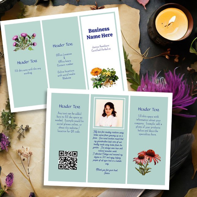 Herbalist Advertising Brochure Double-sided (Creator Uploaded)