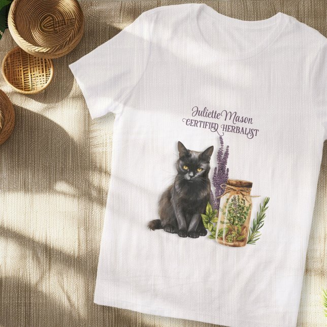 Herbalist Black Cat Herb Jar Tri-Blend Shirt (Creator Uploaded)