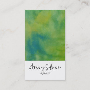 Herbalist Green Watercolor Business Card