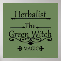 Herbalist green witch magic natural medicine
