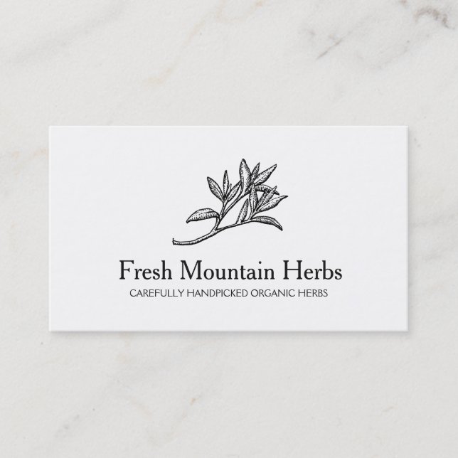 Herbalist Herb  Business Card (Front)