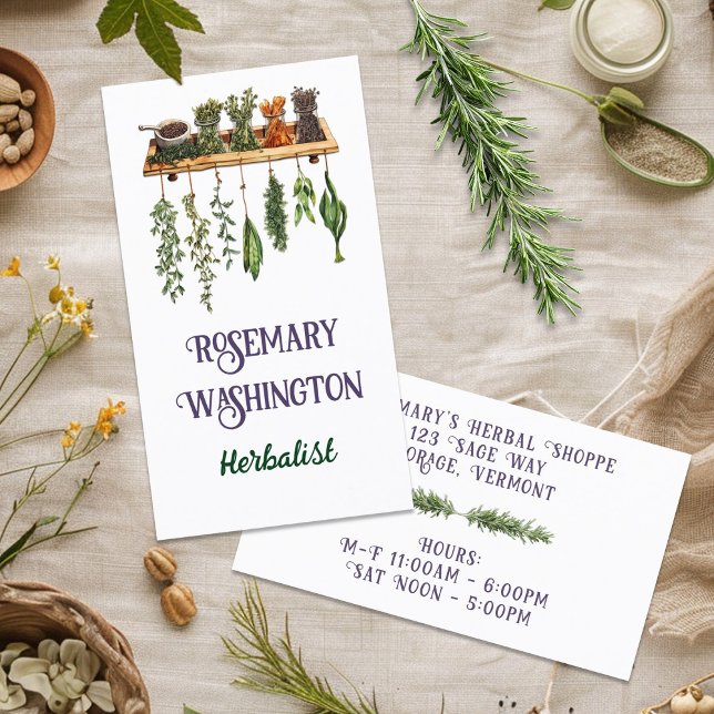 Herbalist Herb Shop Double-sided Business Card (Creator Uploaded)