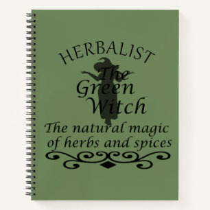 herbalist the green witch notebook