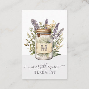 Herbalist Watercolor Herbs Business Card