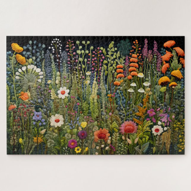 Herbalist's Embroidered Garden Jigsaw Puzzle (Horizontal)