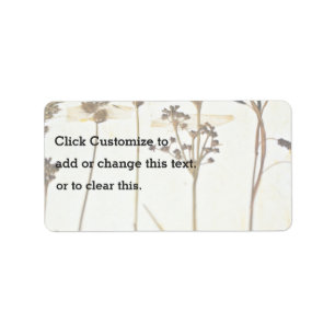 Herbarium On White Label