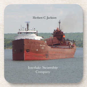Herbert C. Jackson set of 6 hard plastic coasters