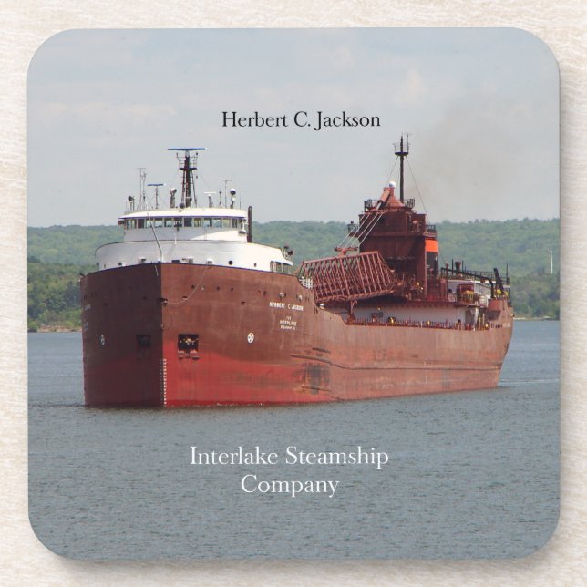 Herbert C. Jackson set of 6 hard plastic coasters (Front)