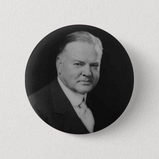 Herbert Hoover 6 Cm Round Badge (Front)