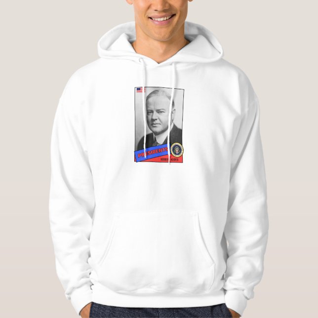 Herbert Hoover Baseball Card Hoodie (Front)