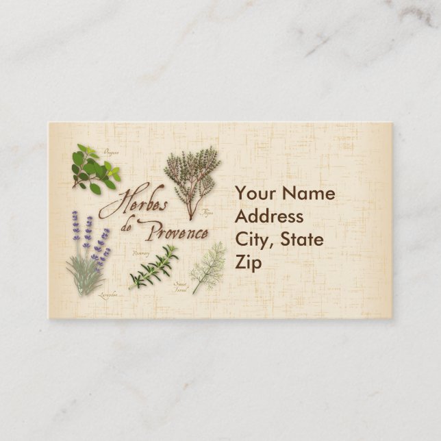 Herbes de Provence Business Card (Front)