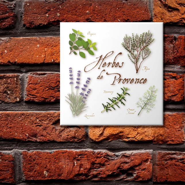 Herbes de Provence Ceramic Tile (Herbes de Provence Ceramic Tile. A popular blend of aromatic herbs from southwest France. )