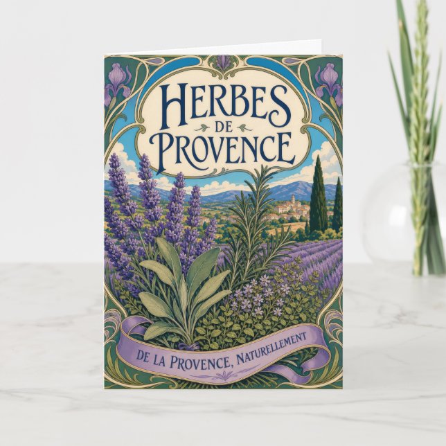 Herbes de Provence French Country Kitchen Card (Front)