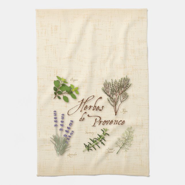 Herbes de Provence Kitchen Towel (Vertical)