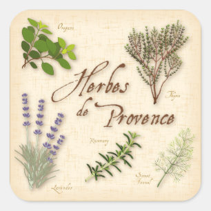 Herbes de Provence, Lavender, Thyme, Oregano Square Sticker