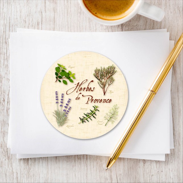 Herbes de Provence Round Sticker (Creator Uploaded)