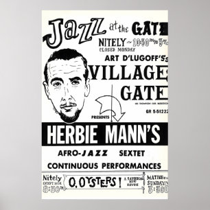 Herbie Mann jazz poster - Comin' Home Baby