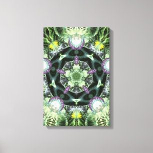 Herbilicious Geometry Fractal Mandala  Wrapped Can Canvas Print