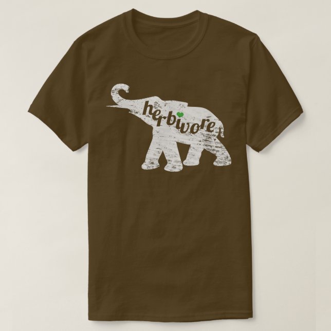 HERBIVORE Elephant Love Vegan Inspired Apparel  T-Shirt (Design Front)