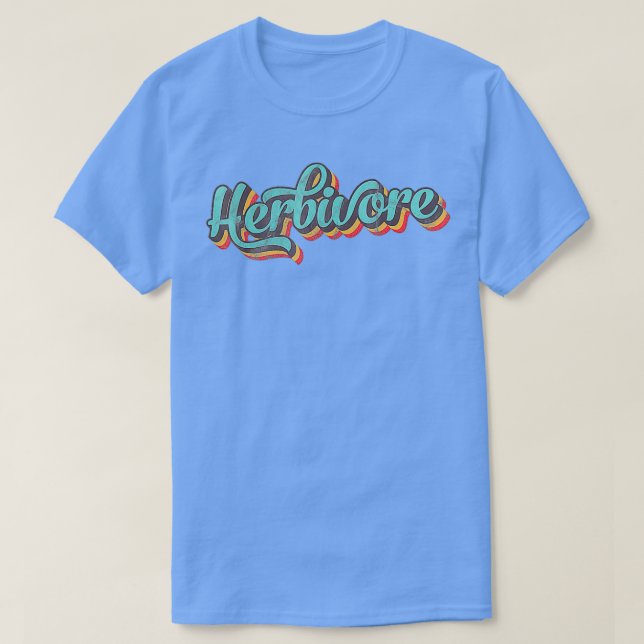 Herbivore Faded Retro  T-Shirt (Design Front)
