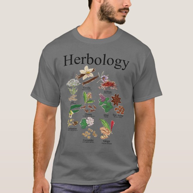 Herbology Plant Lady Herb Flower Garden Herbology T-Shirt (Front)