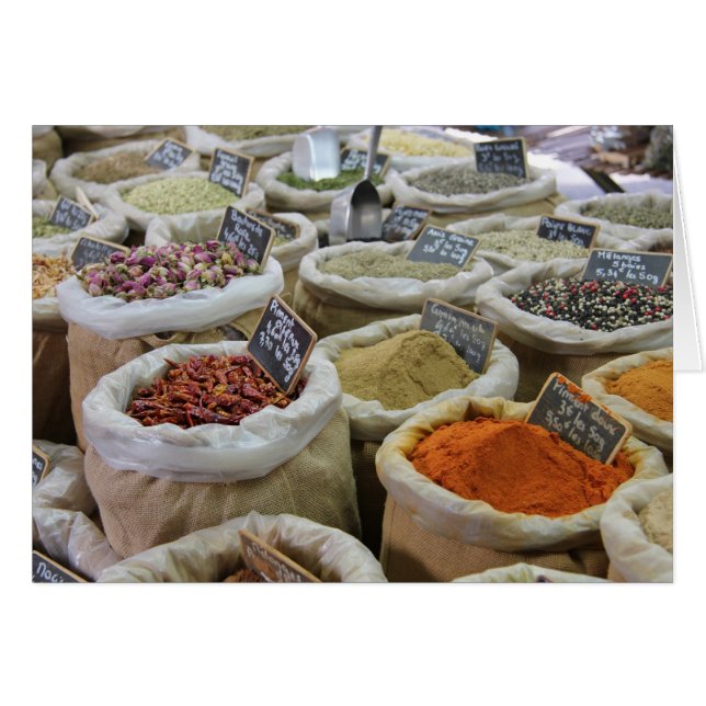 Herbs and spices at a french market (Front Horizontal)