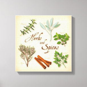 Herbs and Spices Canvas Art