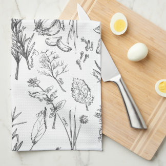 Herbs and Spices Kitchen Towel