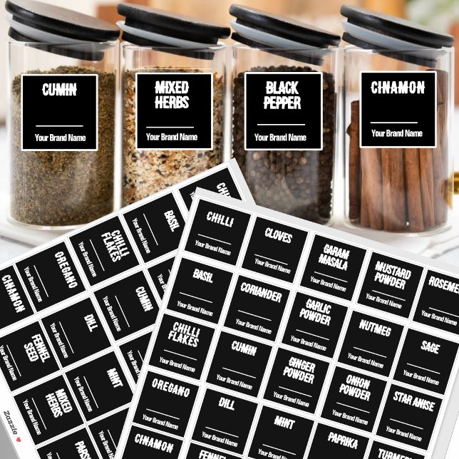 Herbs and Spices Label |Glass Storage Label (Creator Uploaded)