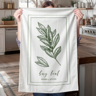 Herbs and Spices Plant Bay leaf Green Tea Towel