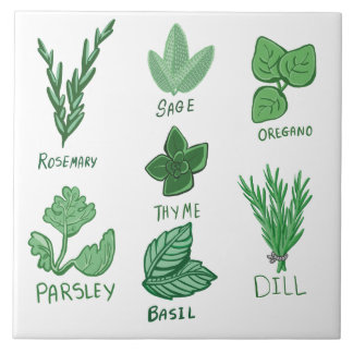 Herbs Ceramic Tile