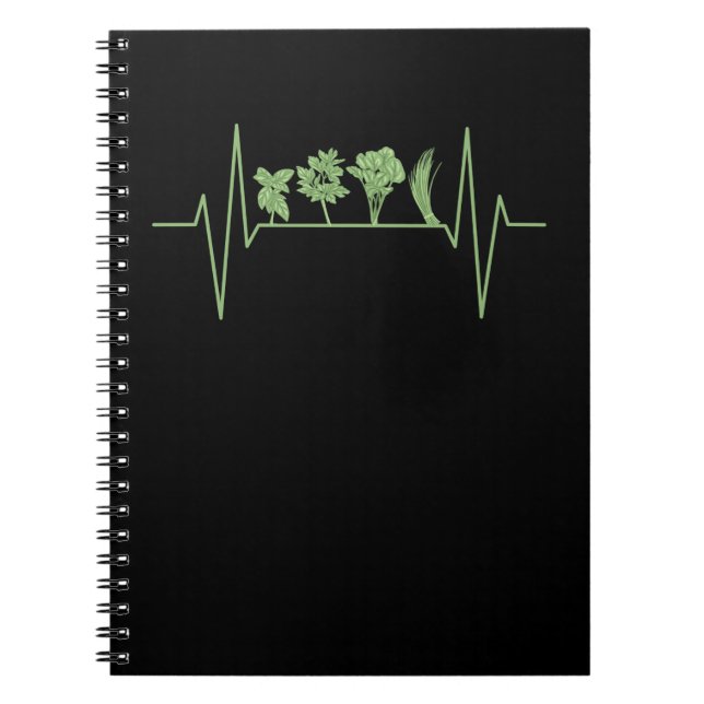 Herbs Plants Heartbeat Notebook (Front)