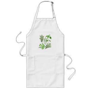 Herbs Rosemary Sage Thyme Mint Parsley Kitchen Long Apron