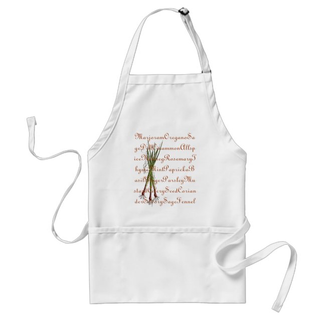Herbs, Spices & Chives Cooking Apron (Front)