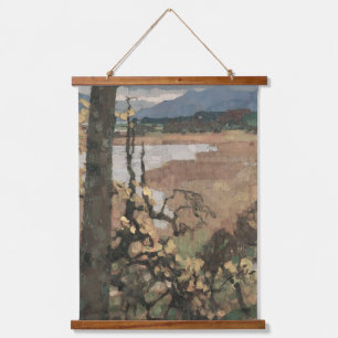 Herbst an Chiemsee   Leo Putz Landscape Art Hanging Tapestry