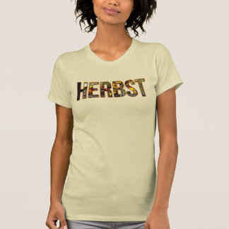 Herbst in Blätter Schrift T-Shirt