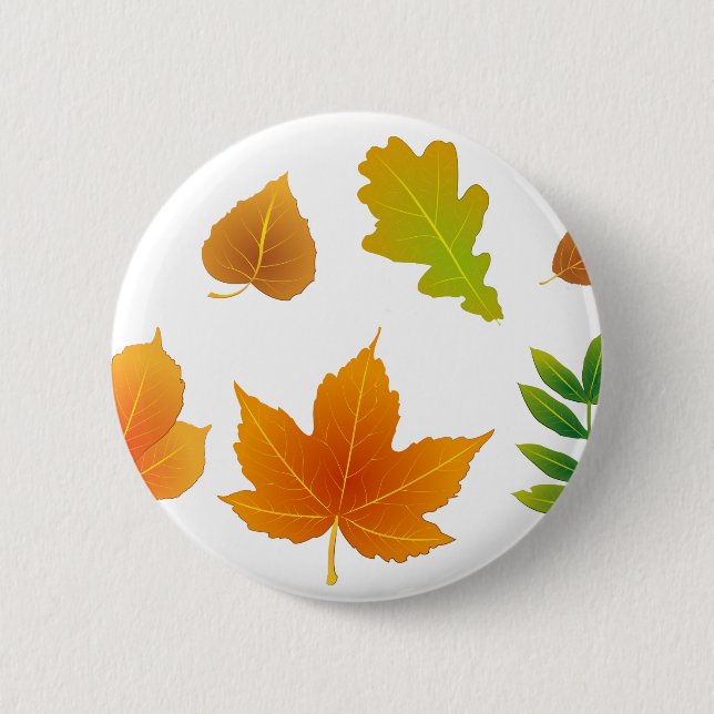 Herbstlaub 6 Cm Round Badge (Front)