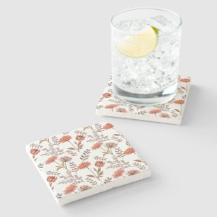 Herbstliches Blütenmosaik Stone Coaster