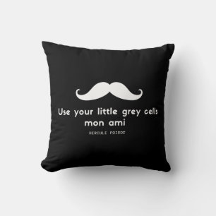 Hercule poirot (white) cushion