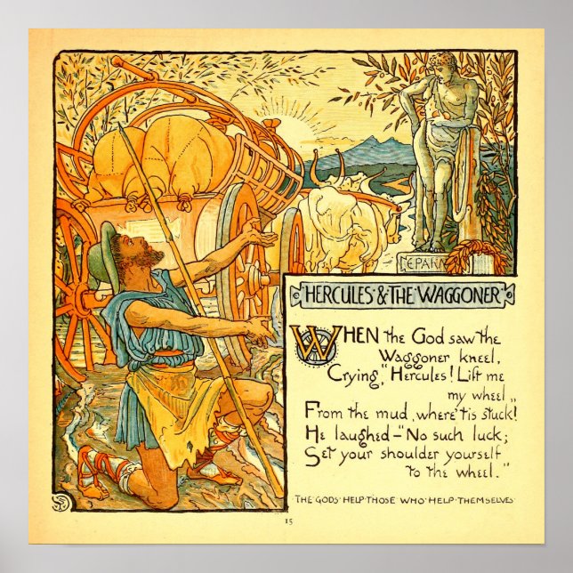 Hercules and the Wagoneer Walter Crane Poster (Front)