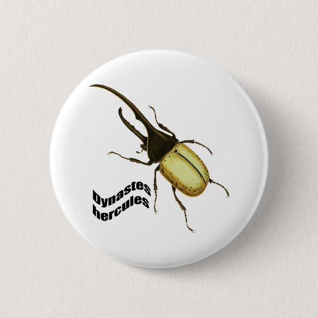 Hercules Beetle 6 Cm Round Badge (Front)