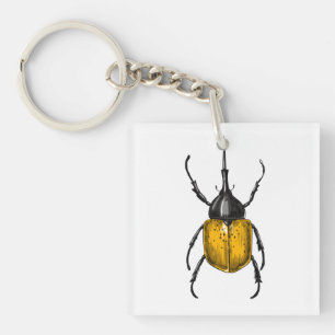 Hercules beetle key ring
