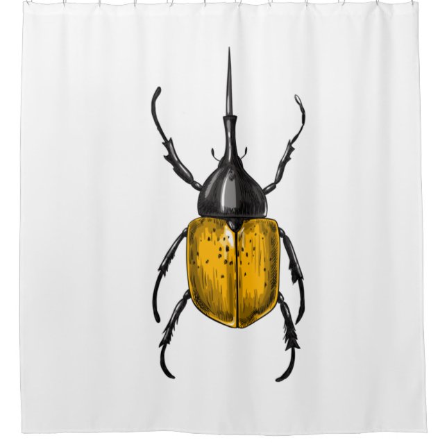 Hercules beetle shower curtain (Front)