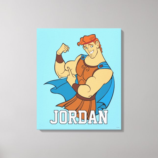 Hercules Bicep Flex Canvas Print (Front)